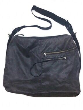 Art-Berg Do Gray Suede Zip Top Adjustable Shoulder Unisex Messenger Bag